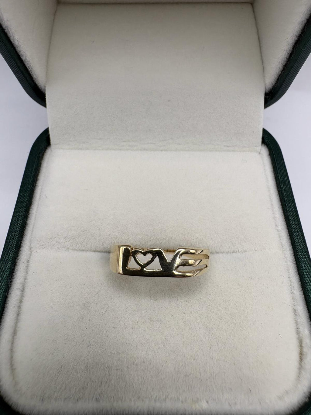 9ct gold love ring