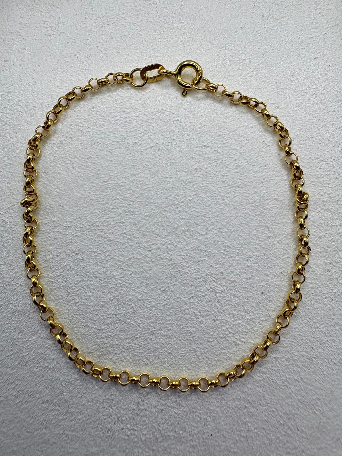 9ct gold belcher bracelet (2)