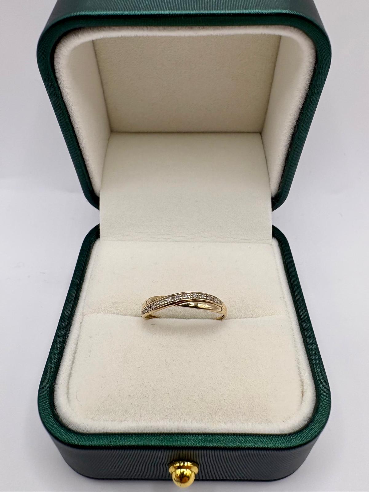 9ct gold half eternity diamond ring