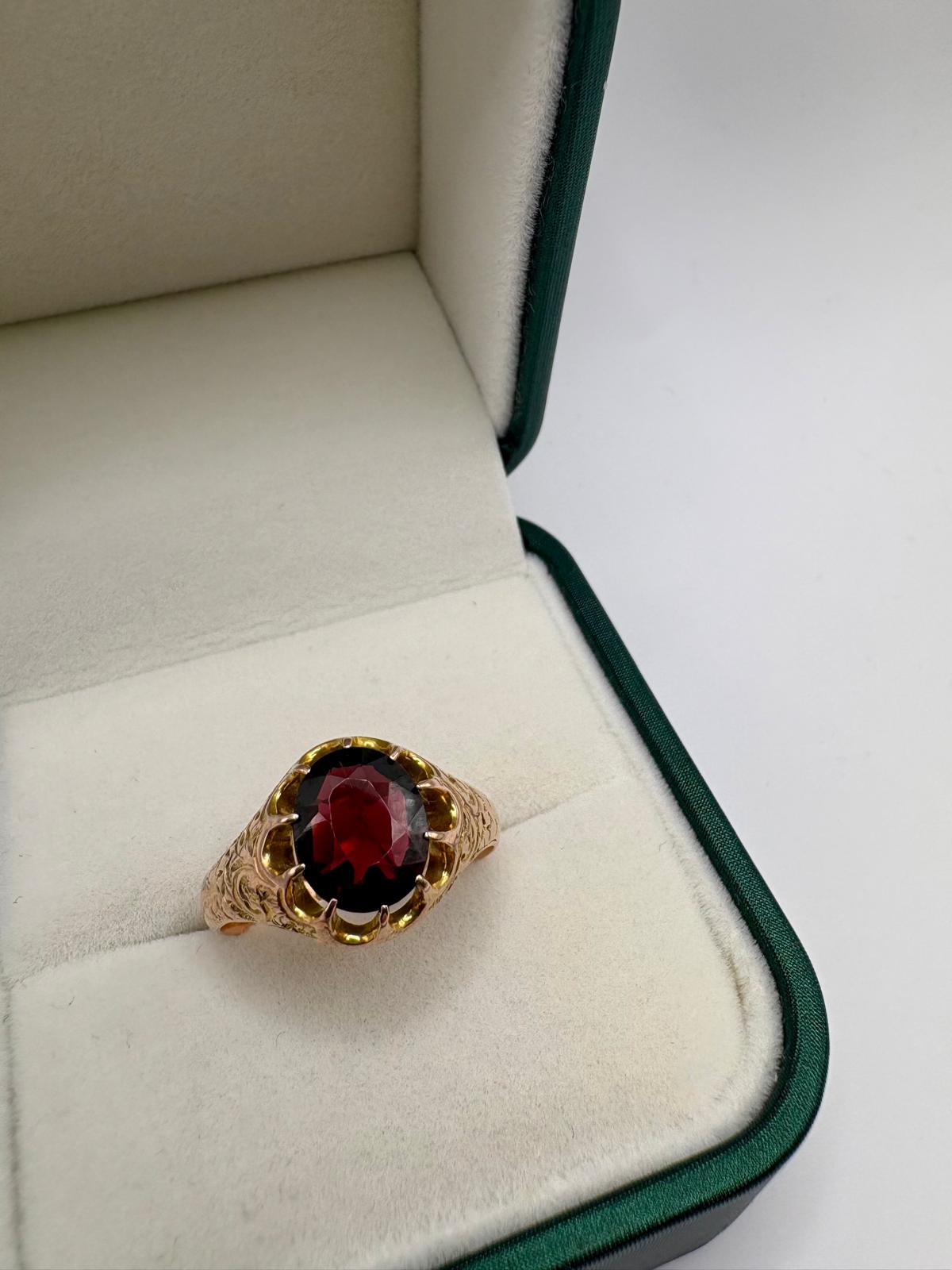 9ct rose gold heavy gypsy ring loose but secure in setting
