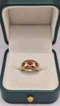 9ct gold star tourmaline gypsy ring