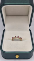 9ct gold ruby and diamond ring