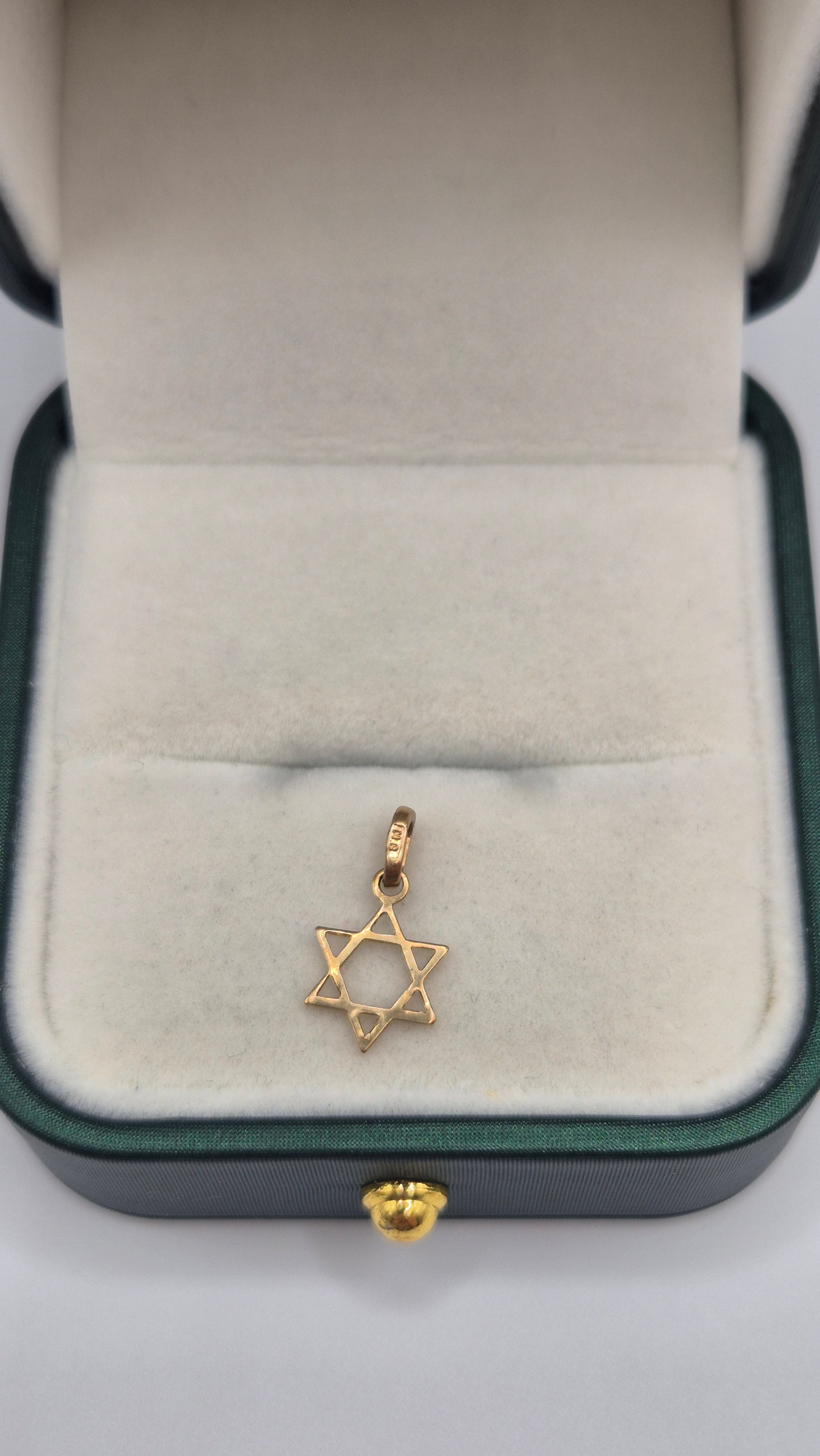 9ct gold star of David charm