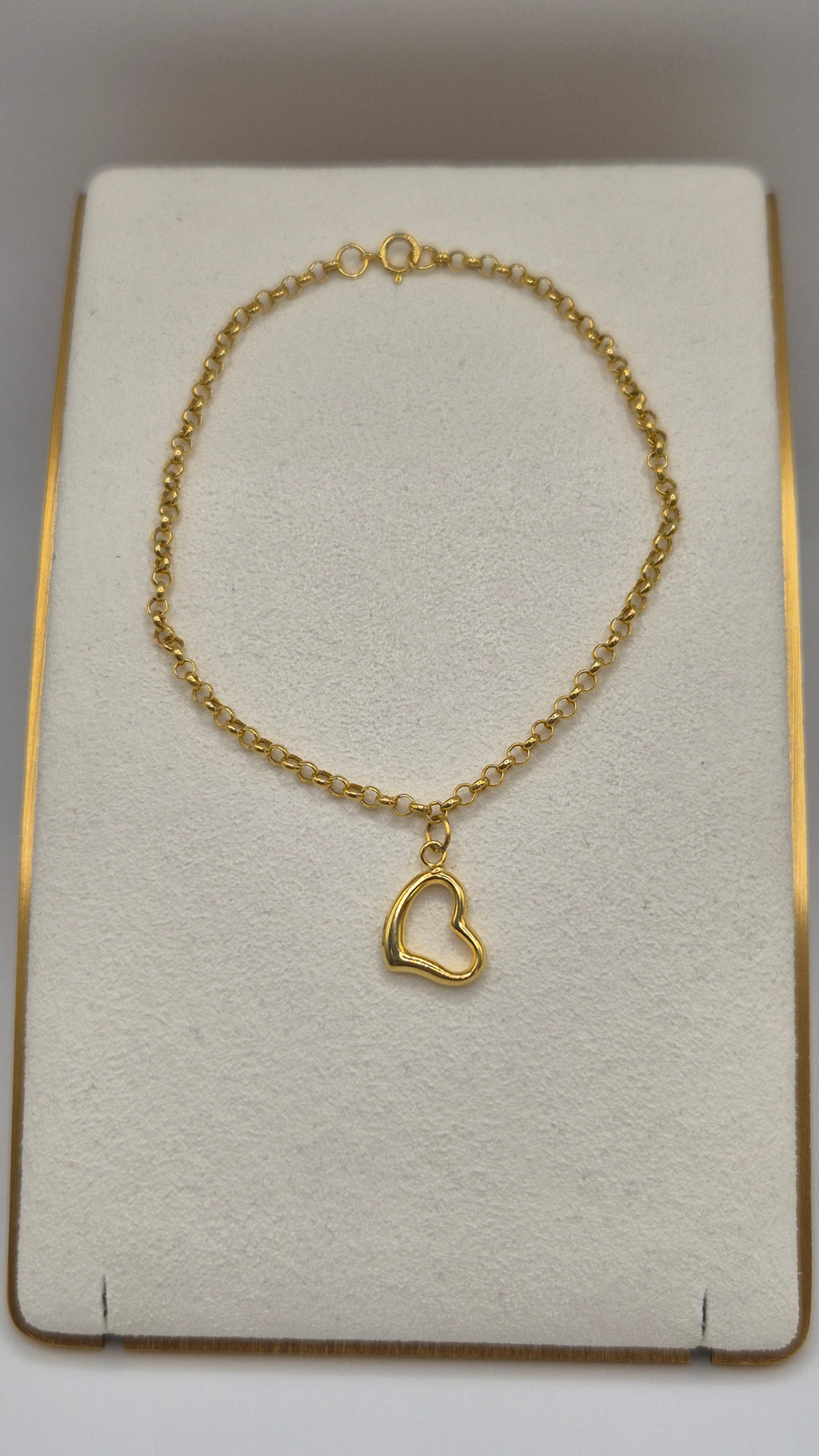 9ct gold heart bracelet