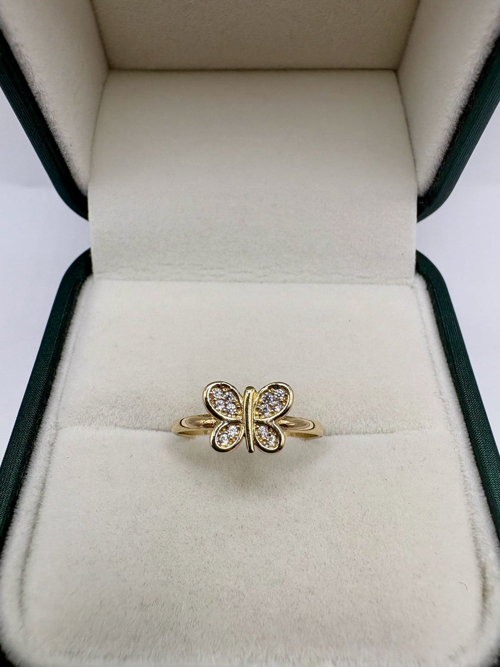 14ct butterfly cz ring