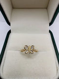 14ct butterfly cz ring