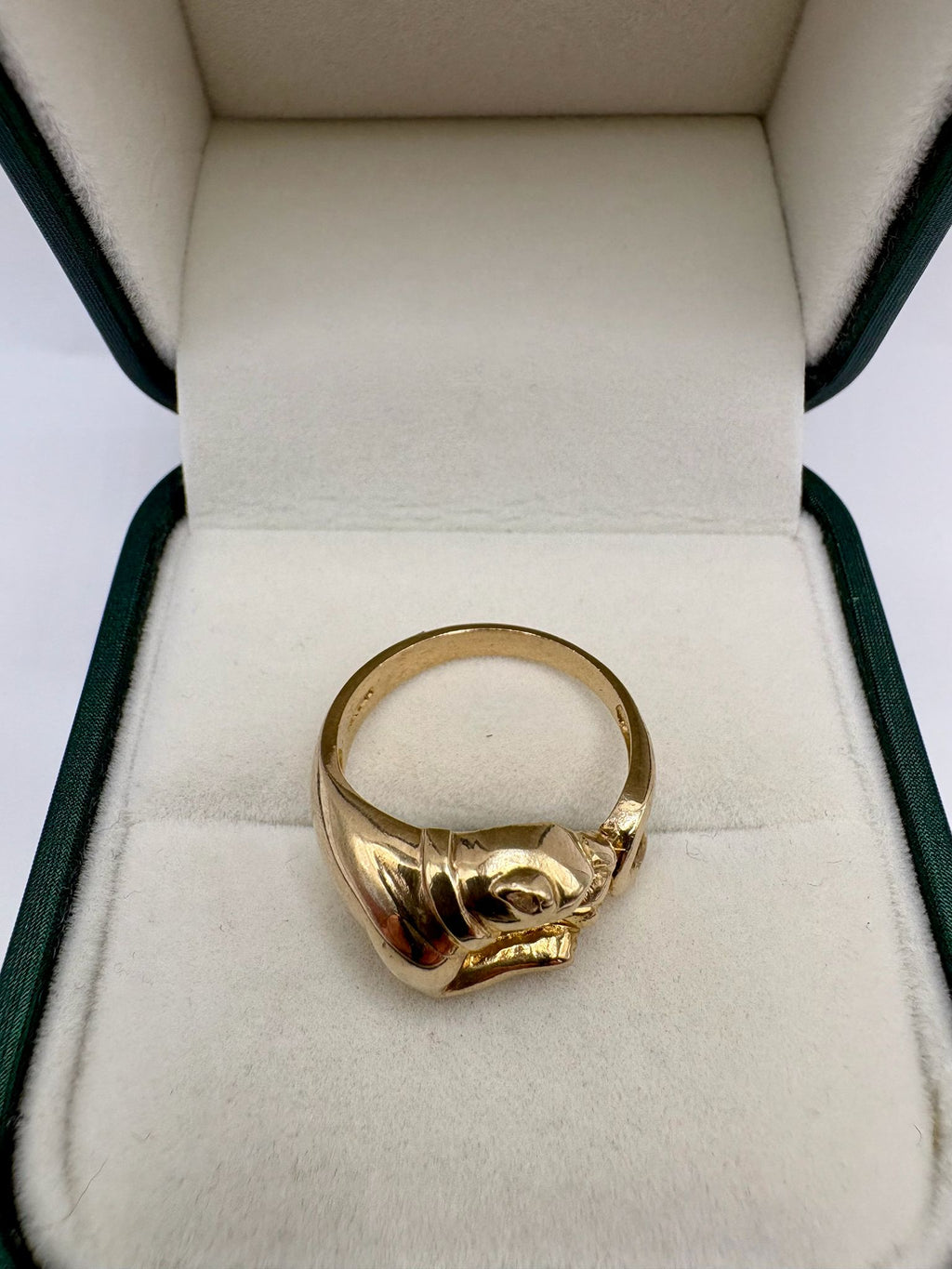 9ct gold panther ring