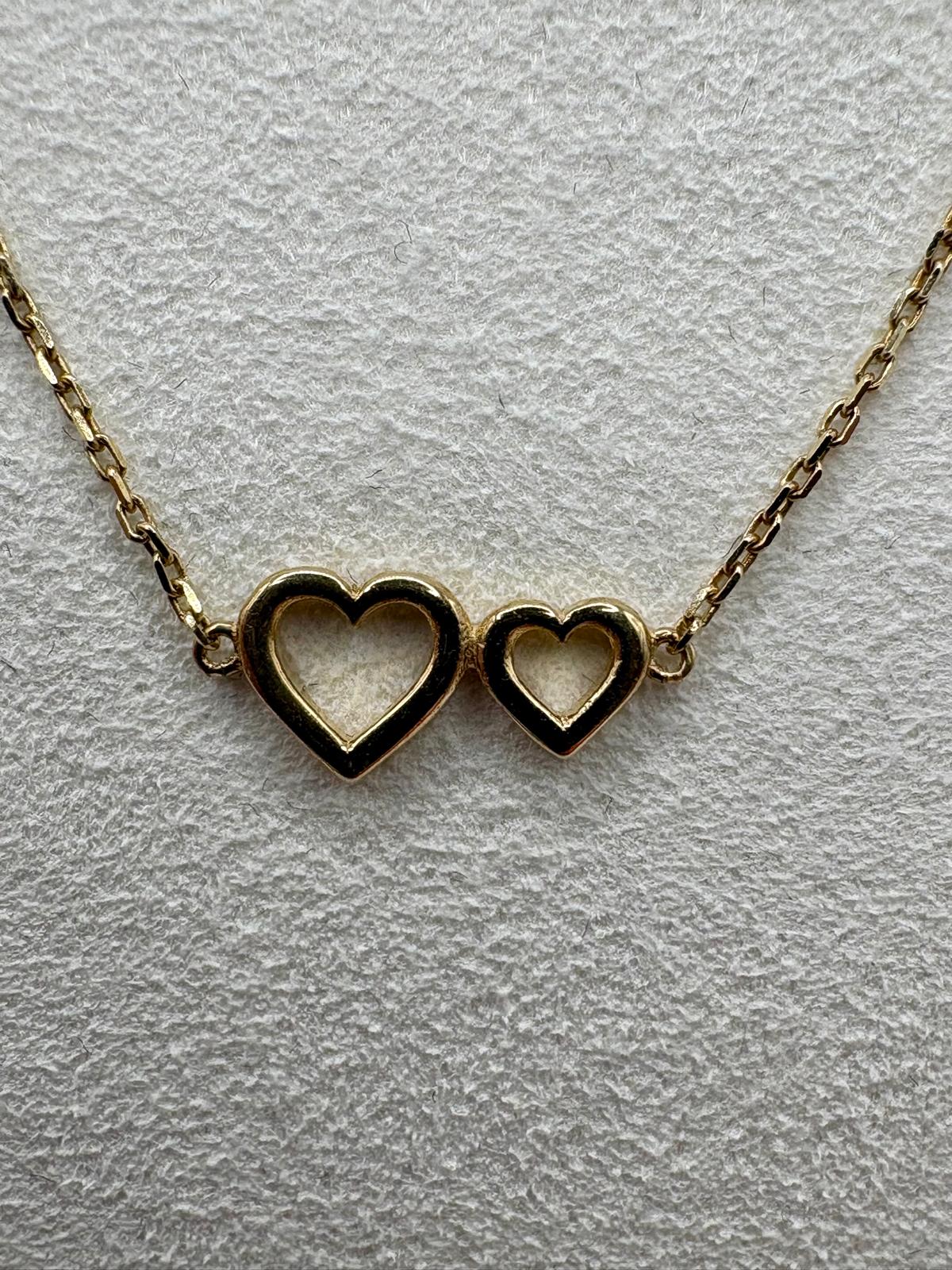 9ct gold heart bracelet