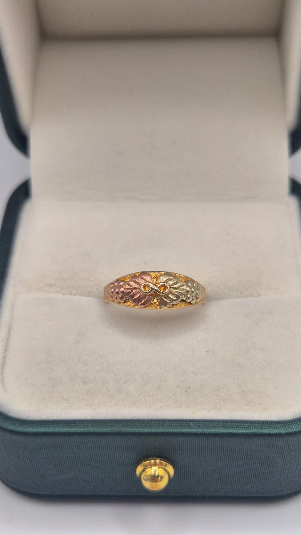 9ct gold two tone infinity ring