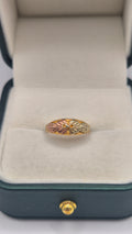 9ct gold two tone infinity ring