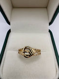 9ct gold buckle ring
