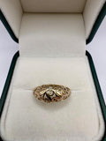 9ct gold patterned ring