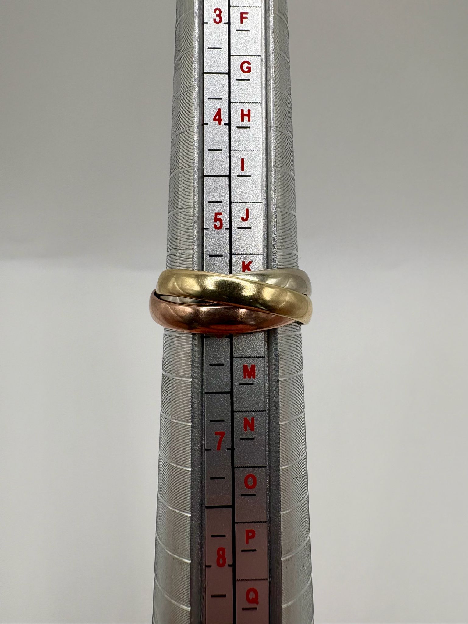 9ct tri gold Russian band