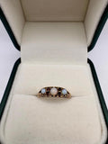 9ct gold vintage garnet and opal