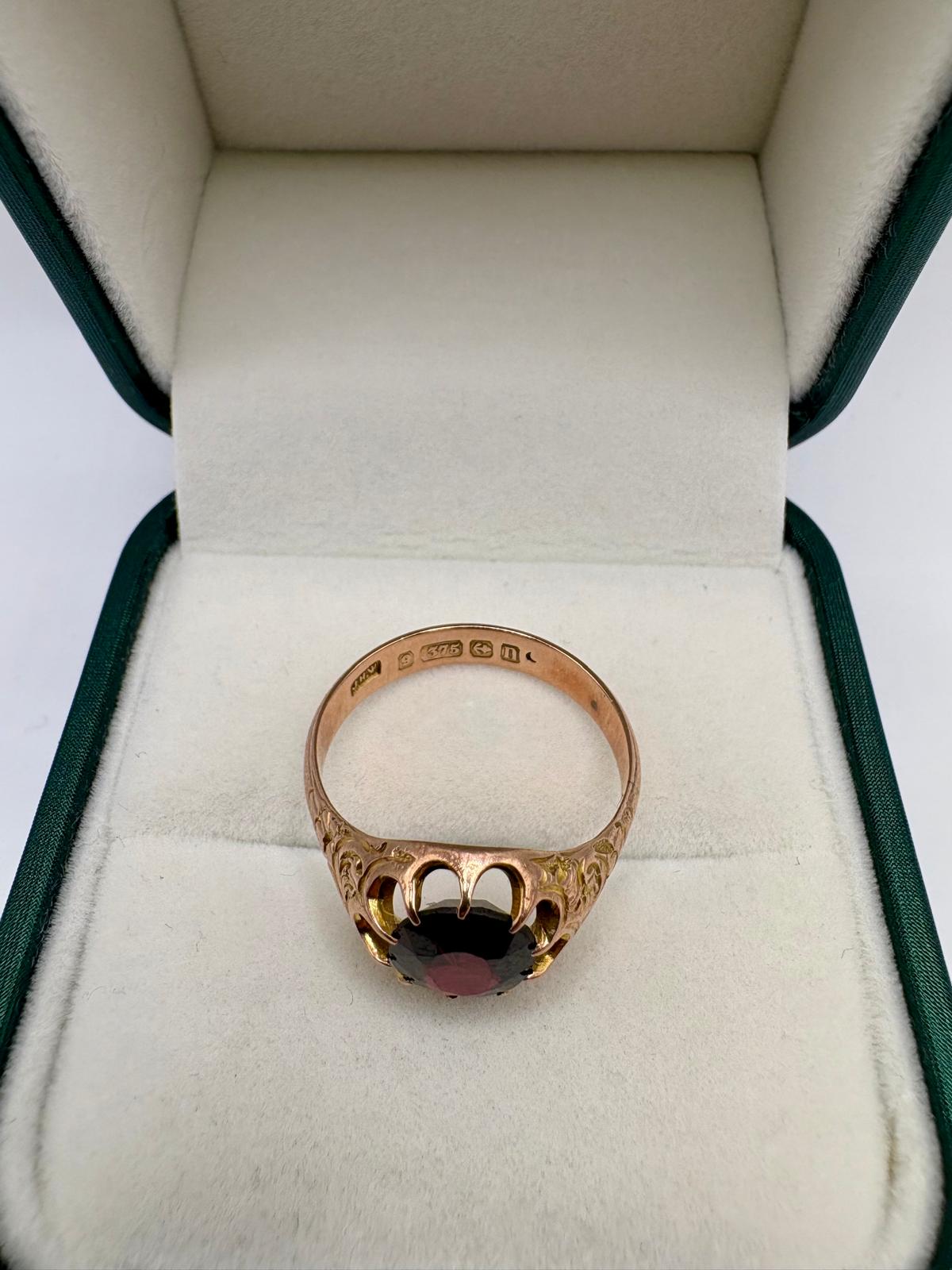 9ct rose gold heavy gypsy ring loose but secure in setting