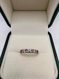 9ct gold amethyst and diamond ring