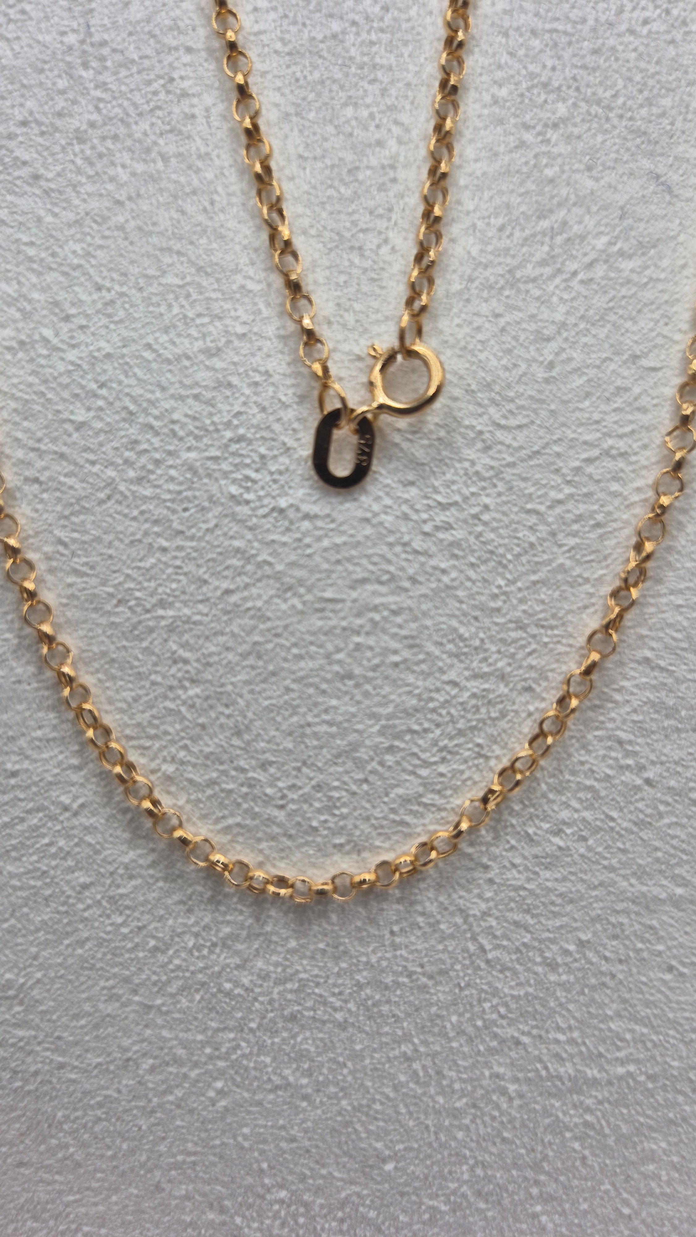 9ct gold 16inch belcher chain (2)