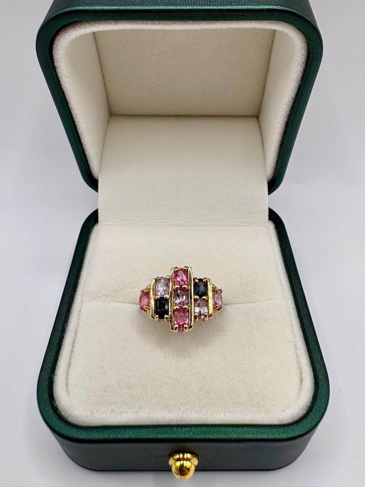 9ct gold multigem ring