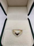 9ct gold wishbone ring