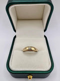 9ct gold cz star gypsy ring