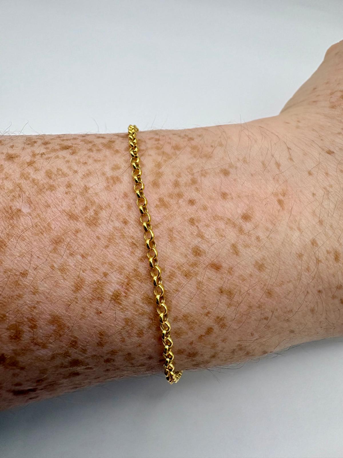 9ct gold belcher bracelet (2)