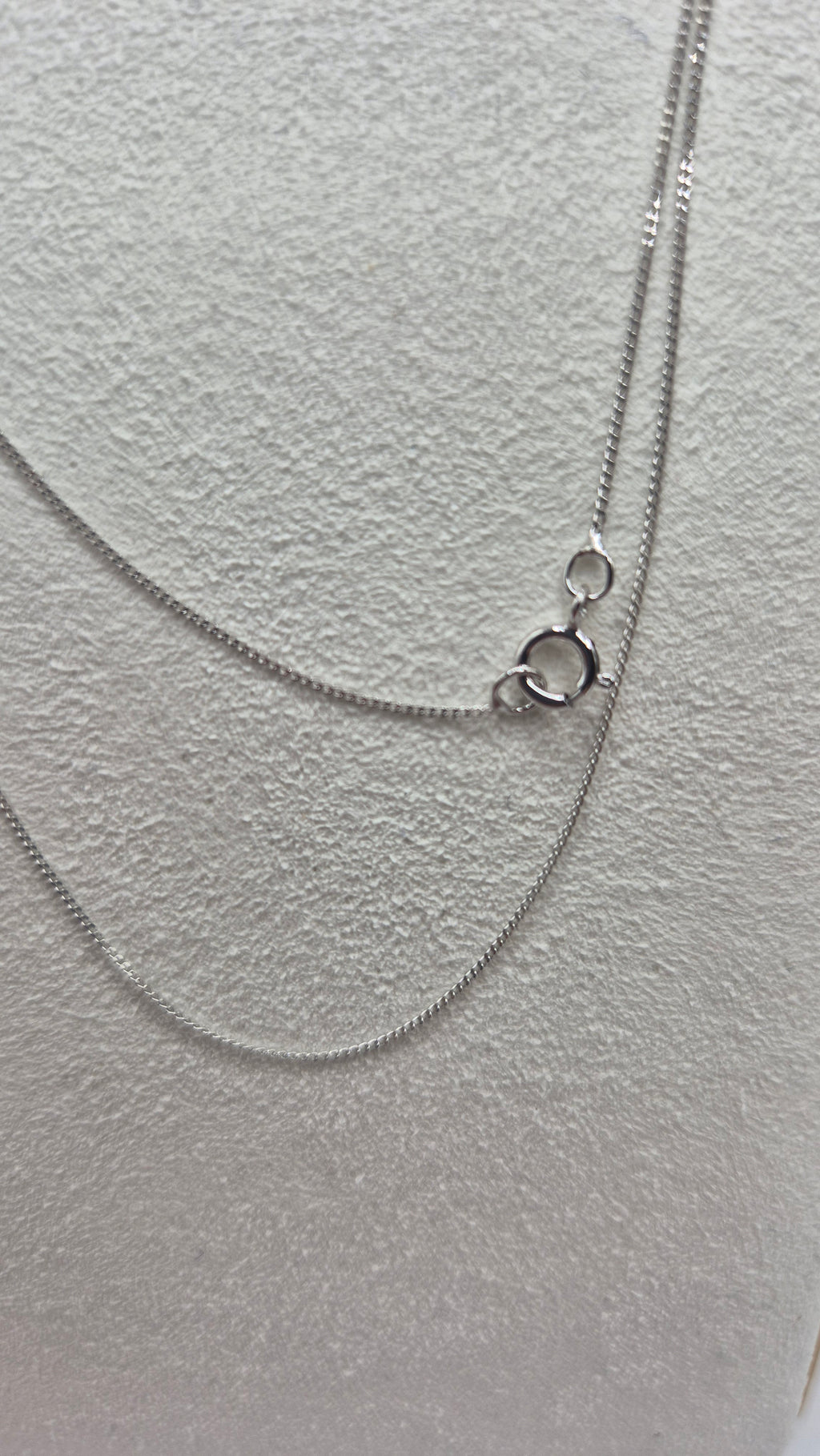 9ct white gold 18 inch curb chain (4)