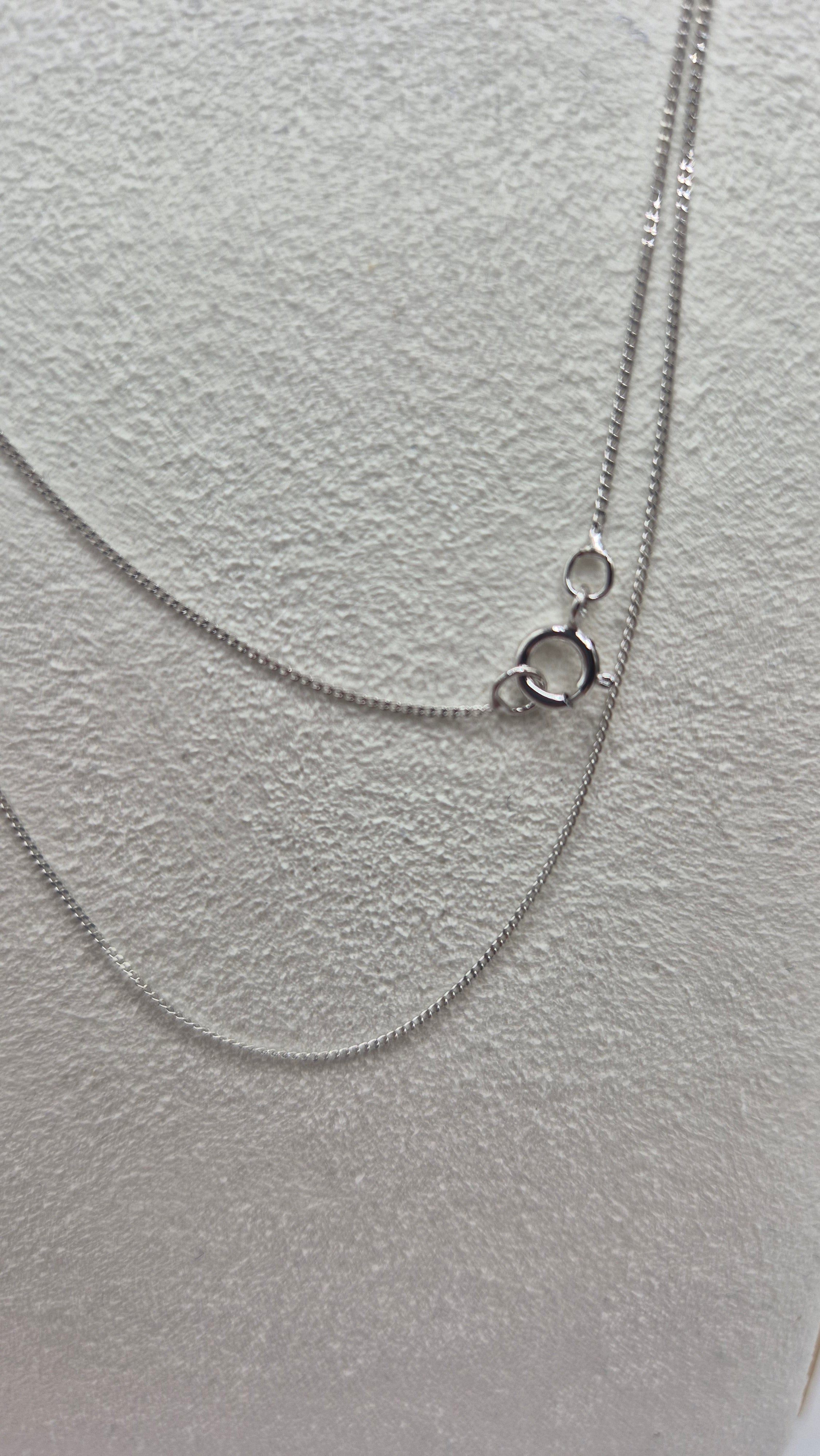 9ct white gold 18 inch curb chain (4)